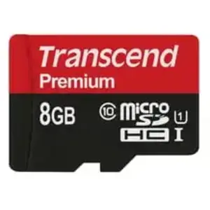 Transcend Carte Mémoire microSDXC 8 Go Classe 10 UHS-I 400x (Premium) TS8GUSDU1 pas cher