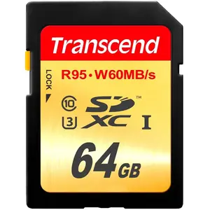 Transcend TS64GSDU3 mémoire flash 64 Go SDXC NAND Classe 10 pas cher