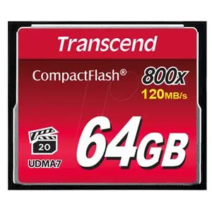 Transcend 64GB 800x CF 64 Go CompactFlash MLC pas cher