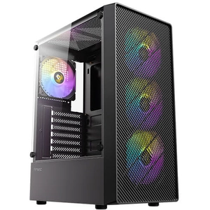 Comparateur de prix : Boitier Moyen Tour ATX AX26 Elite RGB avec panneau vitré (Noir)