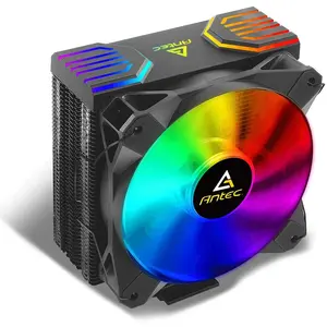 Comparateur de prix : Antec A400 RGB Processeur Refroidisseur 12 cm Noir, Cuivre, Métallique