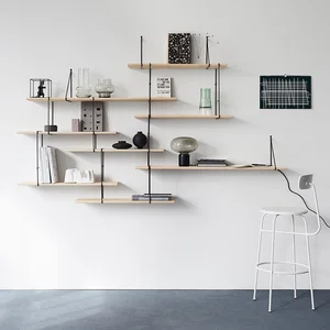 Étagère en frêne et acier noir setup 1 Link - Studio HausenVendu parslowood-interior