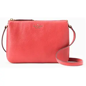 Kate Spade - Pochette à bandoulière en Cuir Jackson corail - 25x17,5x3... pas cher