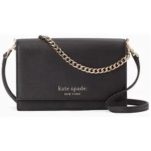 Kate Spade - Pochette à bandoulière en Cuir Cameron noire - 23x16x6,5 ... pas cher