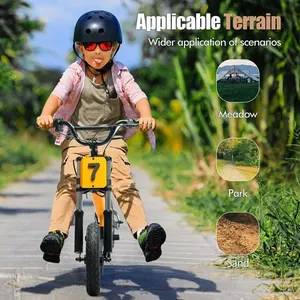OUKANING Vélo enfant électrique de 12'' 250 W, vélo pour enfants avec frein à disquepour enfants de plus de 5 ans, VertVendu parcdiscount