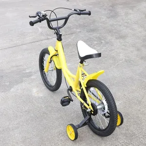 OUKANING Vélos pour enfants (vélos pour 4 à 8 ans), vélos pour enfants pour garçons et filles 16 pouces (jaune) avec roues supplémentairesVendu parcdiscount