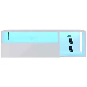Sogeshome Meuble TV suspendu avec lumières LED 100 cm avec manette de ... pas cher