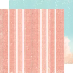 Heidi Swapp Set Sail Papier imprimé Canvas Stripes PeachVendu parscrapmalin