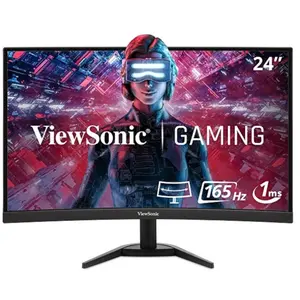 Viewsonic VX Series VX2418C écran plat de PC 61 cm (24") 1920 x 1080 pixels LCD Noir pas cher