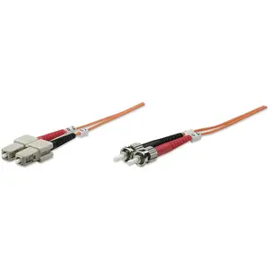 Intellinet 1.0m St-SC M/M câble de Fibre Optique 1 m OM2 Orange pas cher