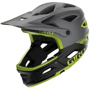 Casque avec mentonniere amovible giro switchblade mips gris vert mat pas cher