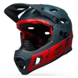 Comparateur de prix : BELL Casque Intégral Super DH Bleu/Rouge avec MIPS Sphérique, Taille 55-59 cm