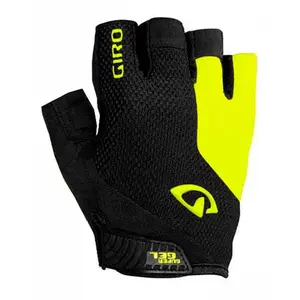 Giro Gants Courts Été Routes Dures SG Noir/Jaune Fluo Taille M avec TechnoGel pas cher