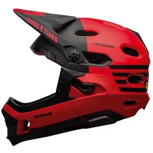 Comparateur de prix : BELL Super DH MIPS Casque de vélo Mixte, Rouge/Noir Mat, S | 52-56cm