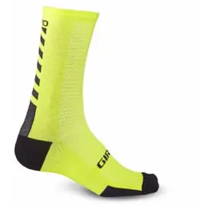 Giro Chaussettes HRc Grip Lime/Noir 36-39 en Laine Mérino et Meryl Skinlife