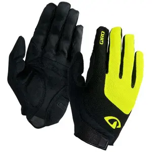 Comparateur de prix : Giro Gants Longs Été Bravo Gel Noir/Jaune Fluo Taille L pour Cyclisme