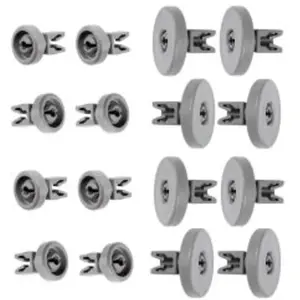 Electrolux Lot de 16 roulettes (8 paniers supèrieur et 8 panier supérieur d'origine pas cher