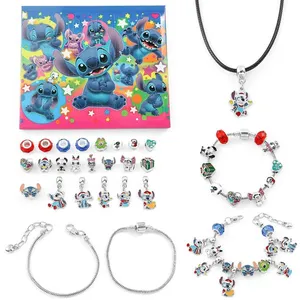 FAMIROSA Calendrier de l'Avent 2024 - Noël Animé Bracelet Calendrier Noël DIY Bracelet Kit - 24 Jours Forme De Dessin Kit De Fabrication pas cher