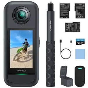AKASO 360 Kit de Camera Sport à 360° avec 5.7K avec Carte Mémoire 512G...