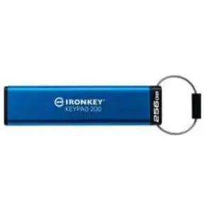 Comparateur de prix : Clé USB Kingston IronKey Keypad 200 256 Go - Bleu - USB 3.2