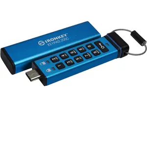 Comparateur de prix : Clé USB-C Kingston IronKey Keypad 200C 16 Go - Bleu - USB 3.2