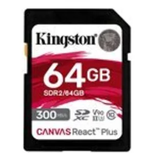 Comparateur de prix : Kingston Technology Canvas React Plus 64 Go SD UHS-II Classe 10 Noir