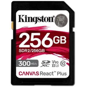 Comparateur de prix : Kingston Technology Canvas React Plus 256 Go SD UHS-II Classe 10 Noir