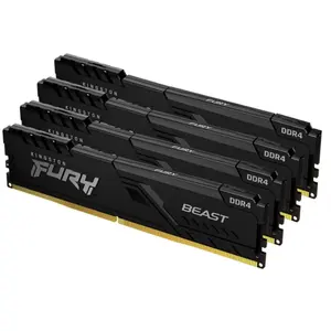 Comparateur de prix : Kingston Technology Fury Beast 64go 3200mt/s Ddr4 Cl16 Dimm (kit De 4) Black