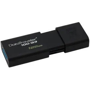 KINGSTON Lecteur flash DataTraveler 100 G3 - 128 Go - USB 3.0 - Noir pas cher