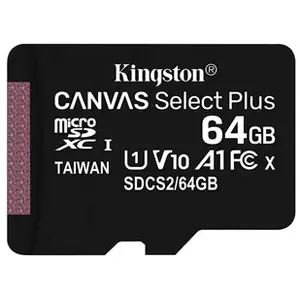 Comparateur de prix : Kingston Technology Canvas Select Plus 64Go MicroSDXC UHS-I Classe 10 Noir