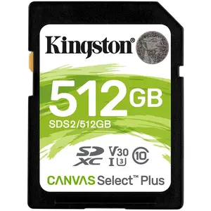 Comparateur de prix : Kingston Canvas Select Plus - carte memoire flash - 512 Go - SDXC UHS-I