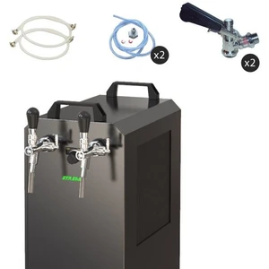 ich-zapfe Ensemble complet - tireuse a biere avec pompe à membrane - stream 80k, 2 lignes, 90 litresh, keg:type a, keg 2:type m pas cher