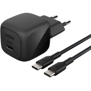 Comparateur de prix : Belkin BoostCharge Chargeur Secteur USB-C 45 W avec Câble USB-C - Noir