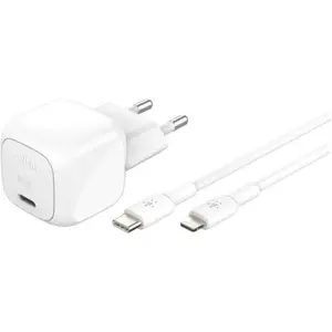 Chargeur secteur BELKIN 30W USB Poxer delivery  PPS Blanc pas cher
