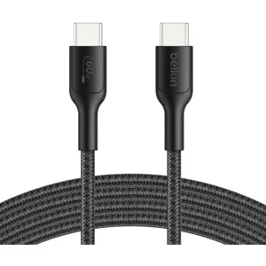 Comparateur de prix : Câble USB-C Belkin ENA008HQ2MBK 2m 60W Power Delivery Noir tressé