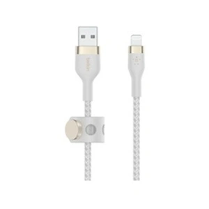 Belkin Câble Silicone tressé USB-A LTG 1M blanc pas cher