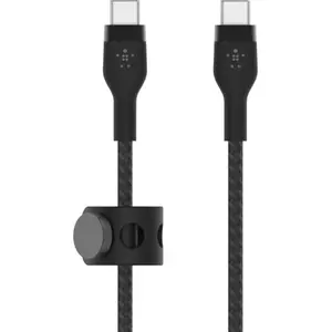 Belkin Boost Charge Pro Flex Câble silicone tressé usb-c vers usb-c (Noir) pas cher