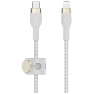 Comparateur de prix : Belkin Boost Charge Pro Flex Câble USB-C vers Lightning (blanc) - 3 m