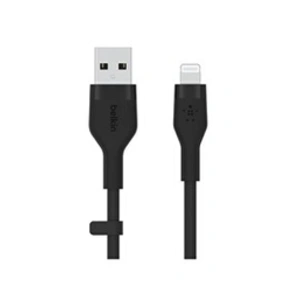 BELKIN FLEX LIGHTNING-USB-A 1M MFI CERT., BLACK CAA008BT1MBK pas cher