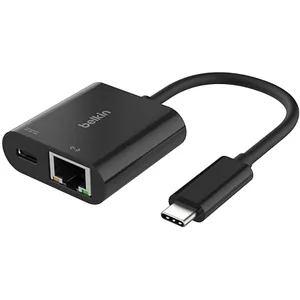 Comparateur de prix : Belkin Adaptateur USB-C vers RJ45 Gigabit Ethernet passtrhough 100 W