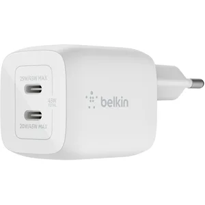 Comparateur de prix : Belkin  Adaptateur Boost Charge  GaN Pro 2 ports - USB-C - 45 W - Blanc