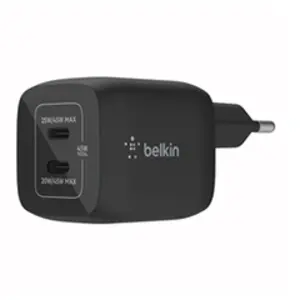 Comparateur de prix : Belkin  Adaptateur Boost Charge  GaN Pro 2 ports - USB-C - 45 W - Noir