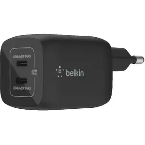 Comparateur de prix : Belkin  Adaptateur Boost Charge  GaN Pro 2 ports - USB-C - 65 W - Noir