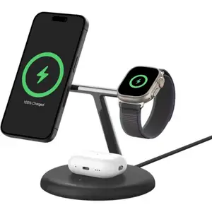 Comparateur de prix : Belkin Chargeur Magsafe Qi2 15W pour iPhone, Airpods et AppleWatch - Noir