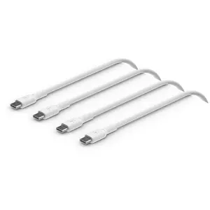 1X2 BELKIN USB-C-USB-C 2.0 PVC 1M, 2PACK WHITE CAB003BT1MWH2PK pas cher