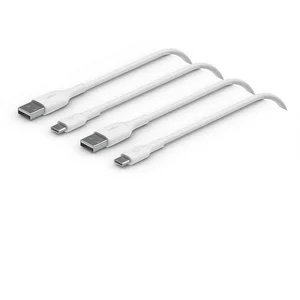 Câble Belkin BoostCharge USB-C vers USB-A (1 m), blanc, lot de 2 pas cher