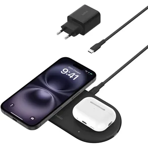 Comparateur de prix : Belkin BoostCharge Pro Station de recharge sans fil 2-en-1 avec Qi2 (15 W)