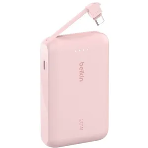 Comparateur de prix : Belkin Batterie externe 10K 20W avec câble USB-C intégré - Rose