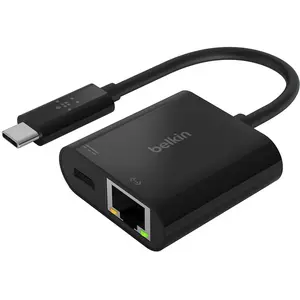 BELKIN Adaptateur USB C vers Ethernet 1000 Mbits et USB C Recharge 60W Noir