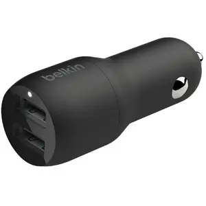Comparateur de prix : BELKIN Chargeur voiture USB A+A 12+12W Blanc